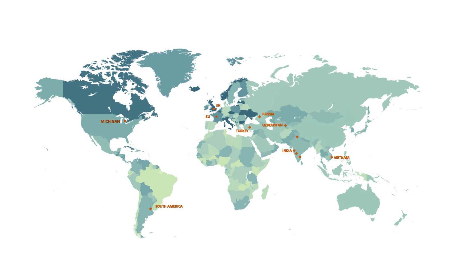 INGSTRON WORLD MAP Locations